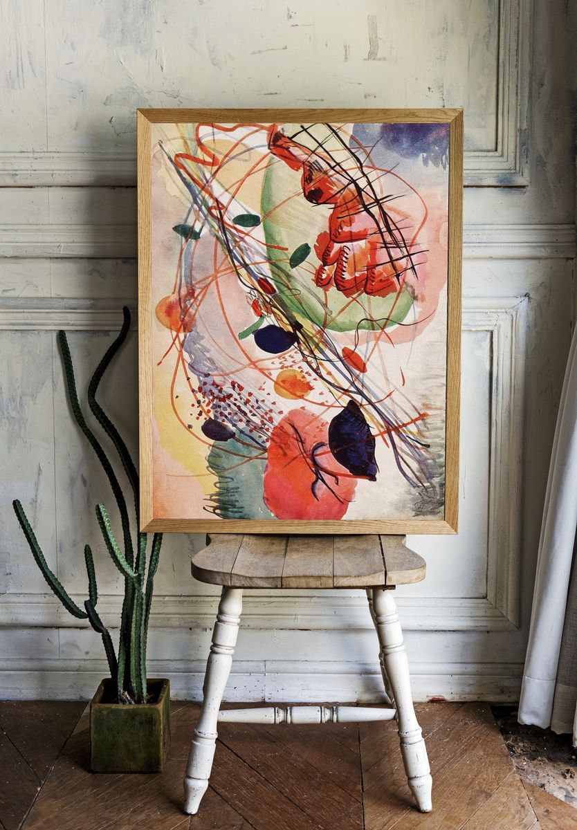 Aquarell print high resolution Wassily. room preview