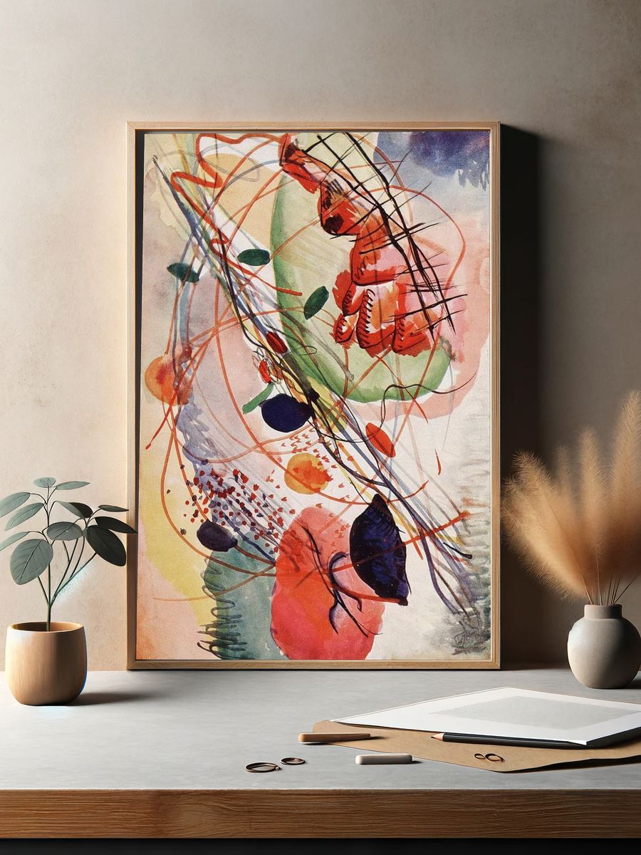 Aquarell print high resolution Wassily. — room view 2