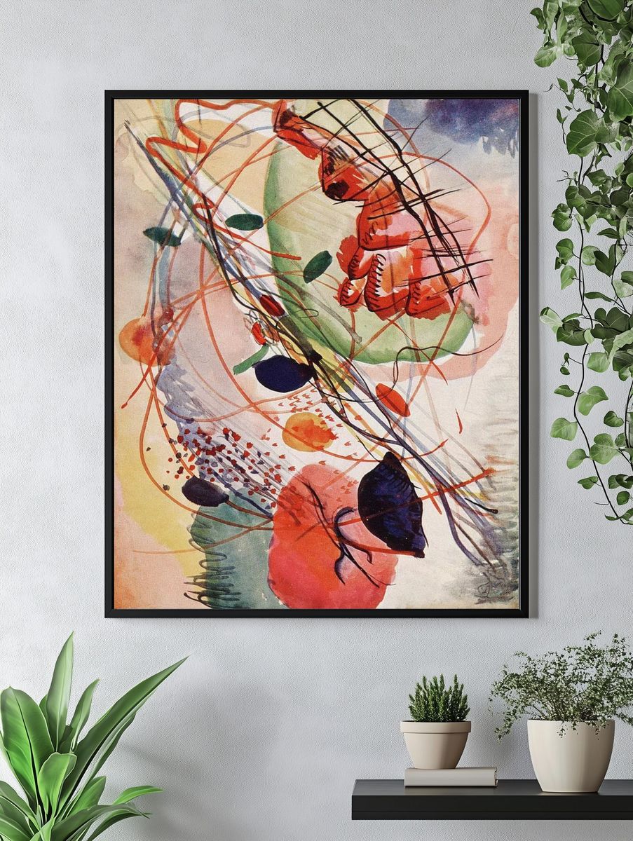 Aquarell print high resolution Wassily. — room view 4