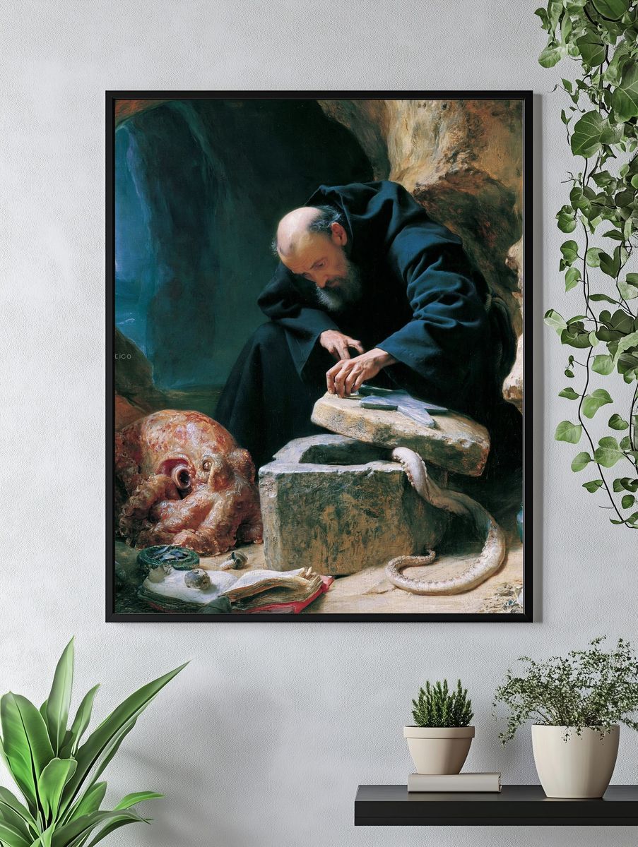 Monk in Cave — Fine Art Print. — room view 4