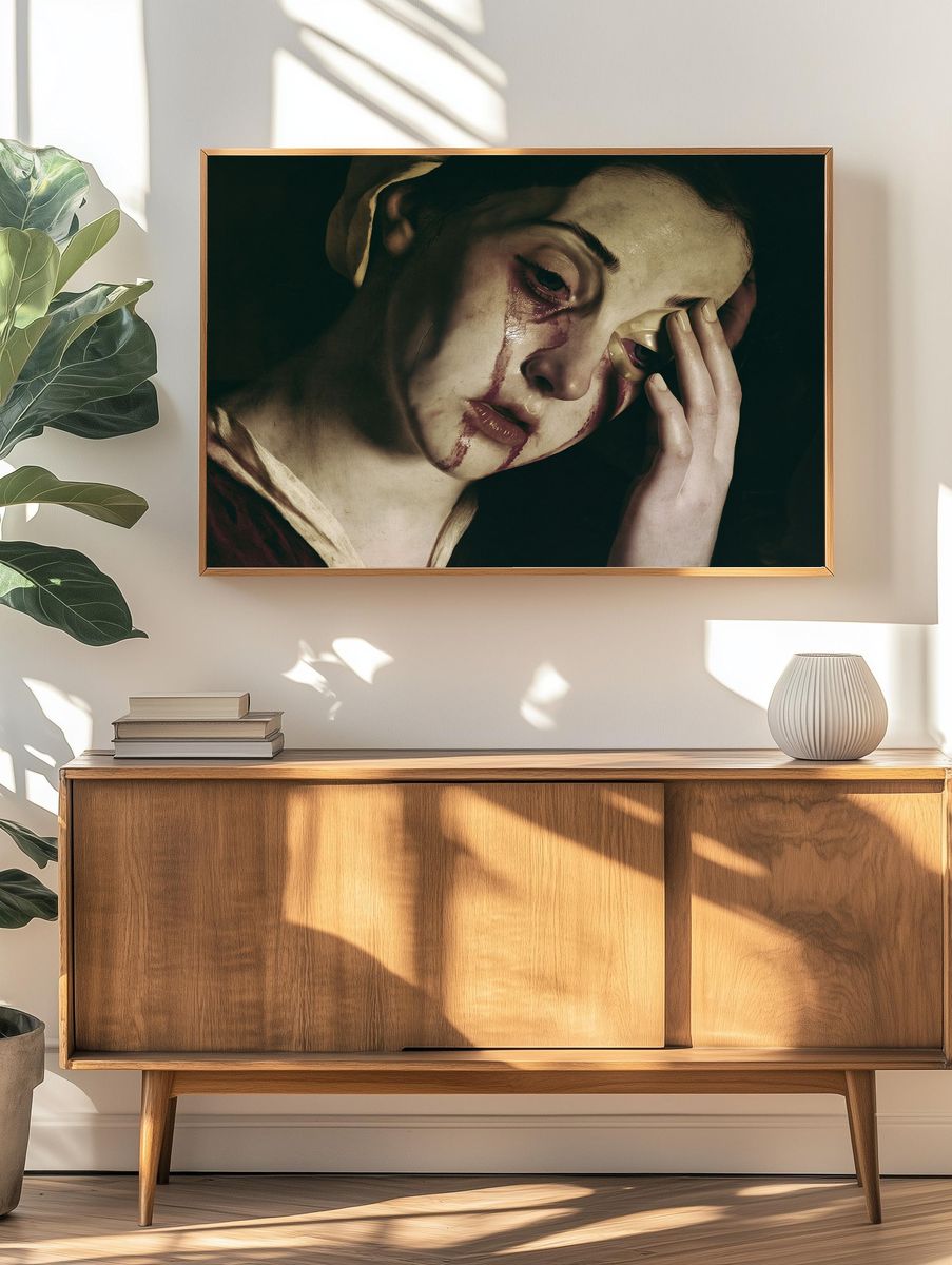 Bleeding Portrait Fine-Art Poster. — room view 3