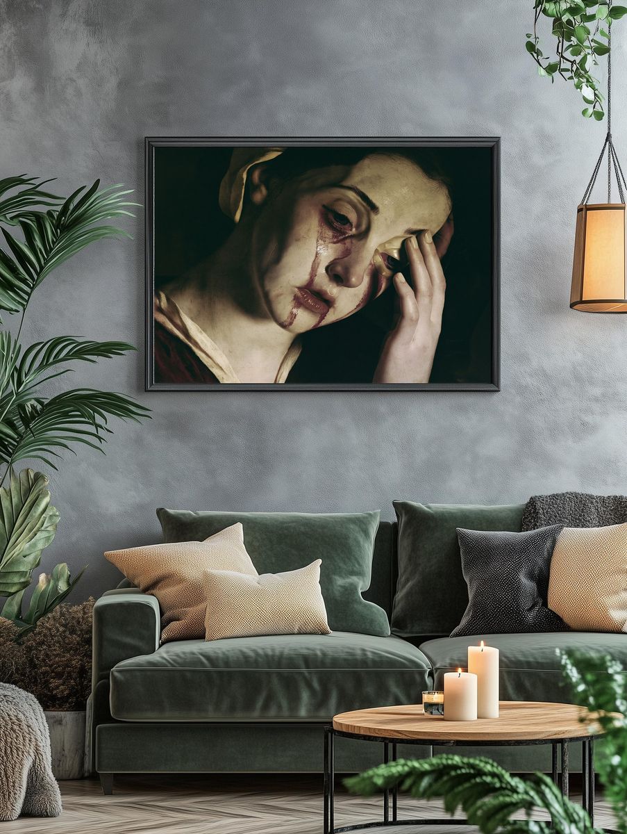 Bleeding Portrait Fine-Art Poster. — room view 4