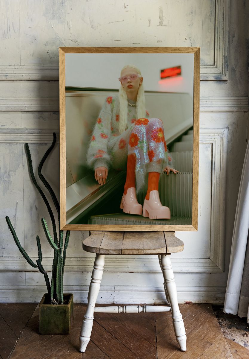 Avant-Garde Fashion Portrait Poster. — room view 1