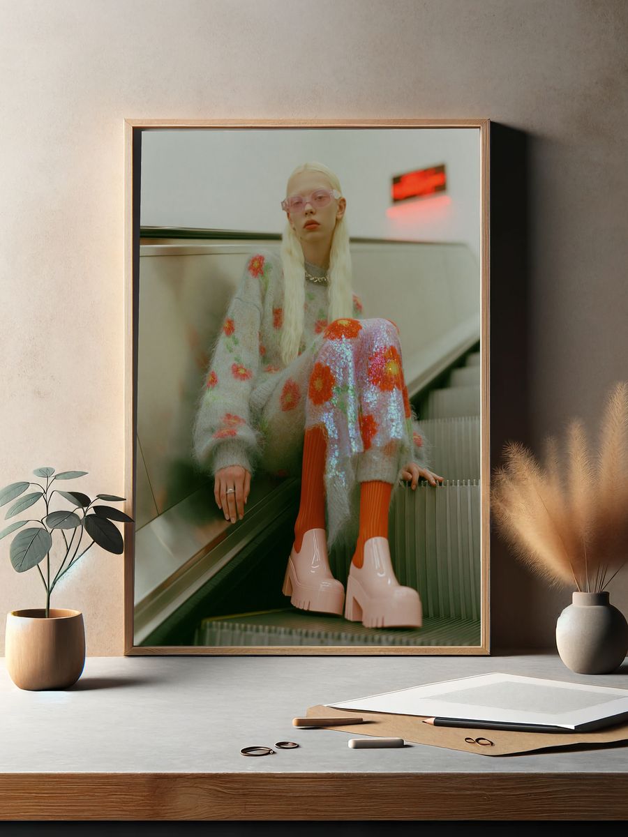 Avant-Garde Fashion Portrait Poster. — room view 2