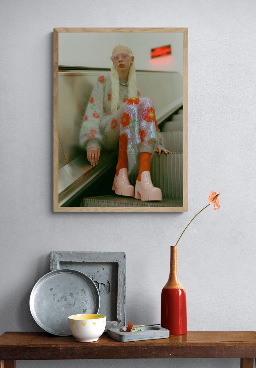 Avant-Garde Fashion Portrait Poster. — room view 3