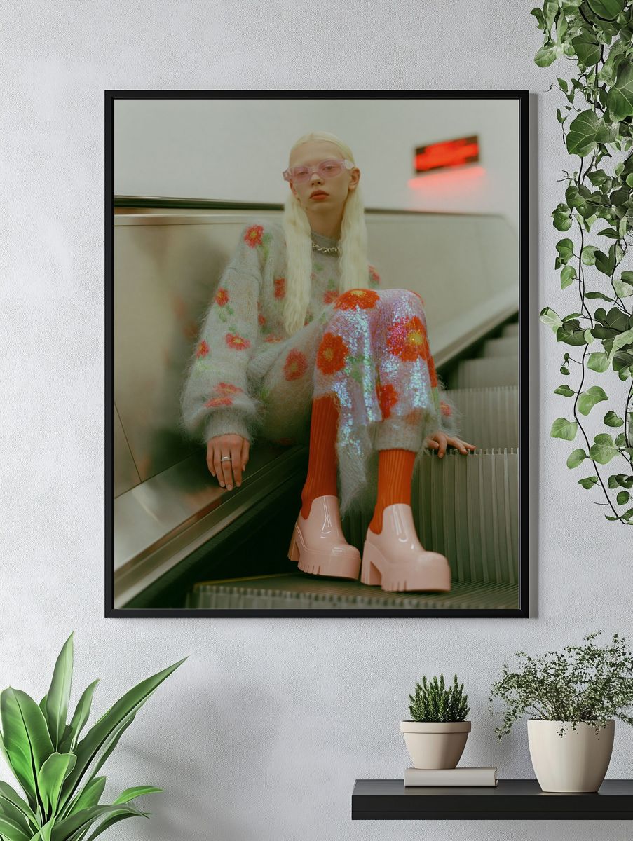 Avant-Garde Fashion Portrait Poster. — room view 4