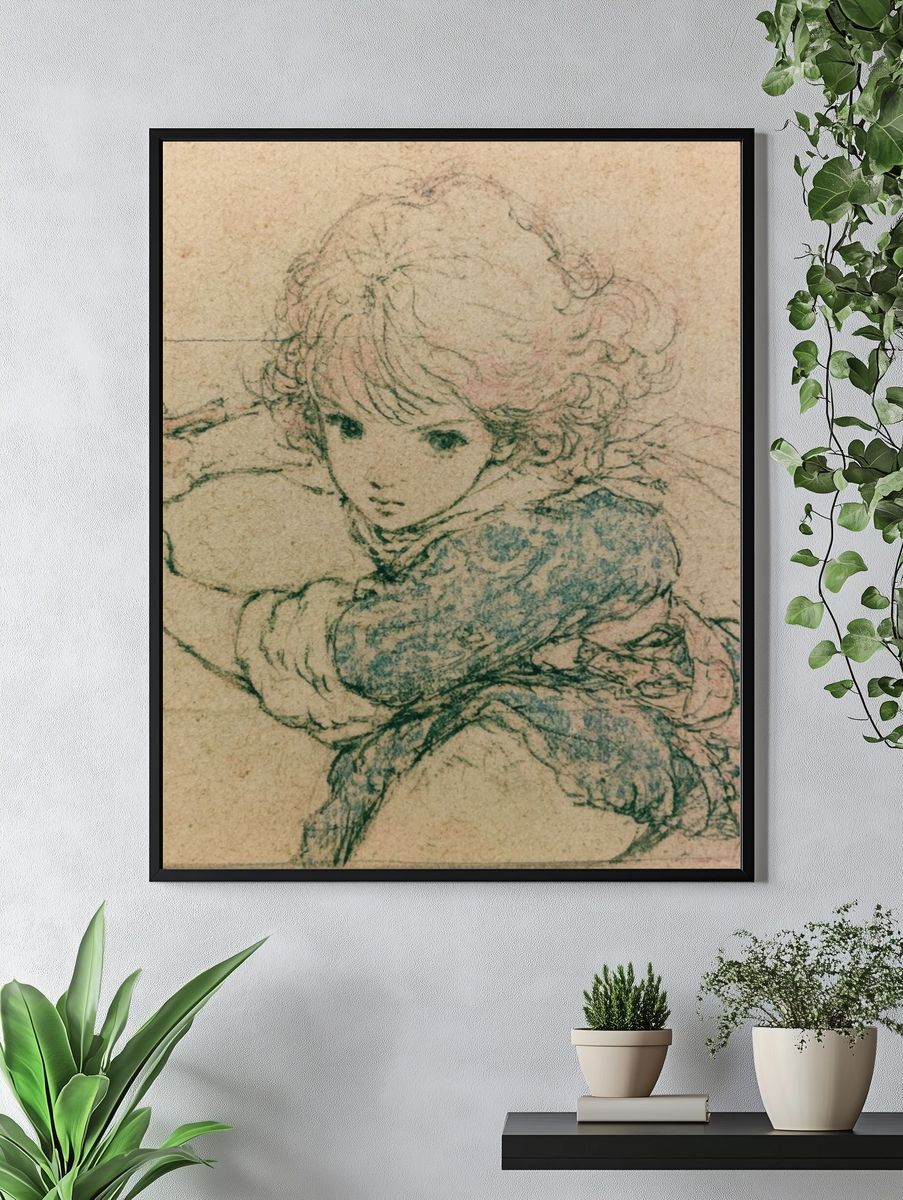 Child Sketch Fine-Art Poster. — room view 4