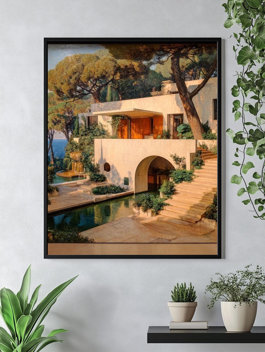 Mediterranean Villa — Fine Art Print. — room view 4