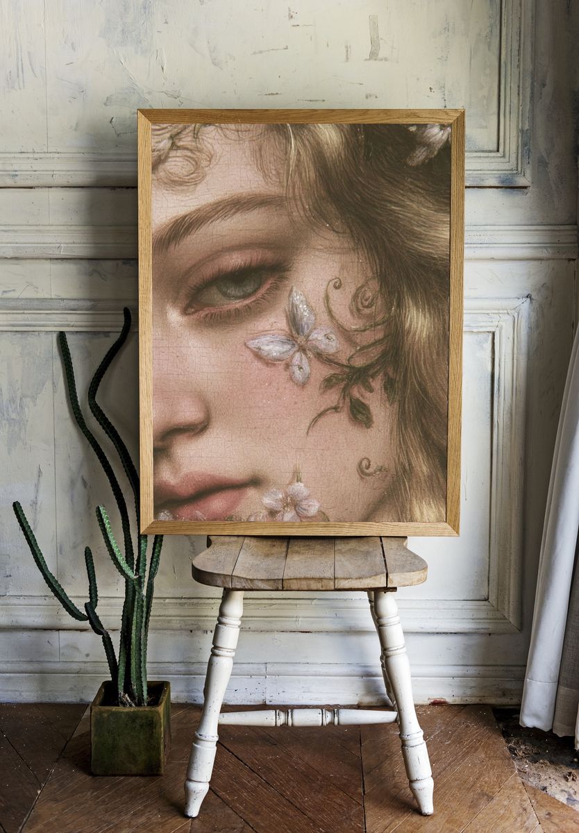 Floral Portrait Fine-Art Print. room preview