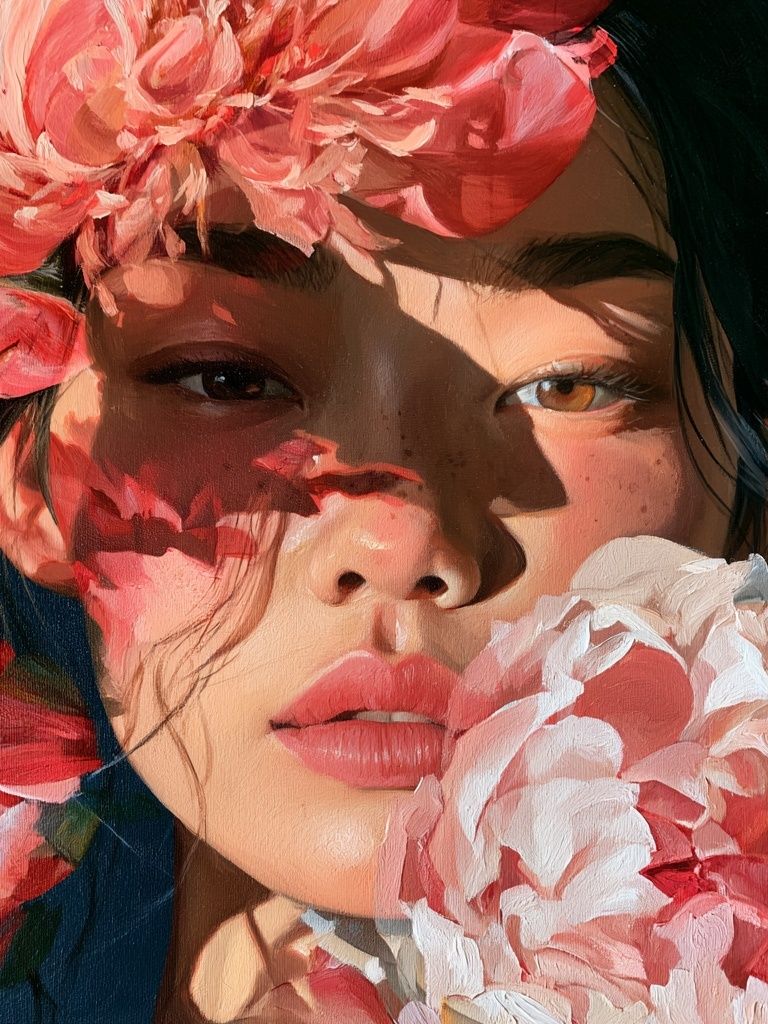 Floral Portrait Fine-Art Poster. poster — fine-art art