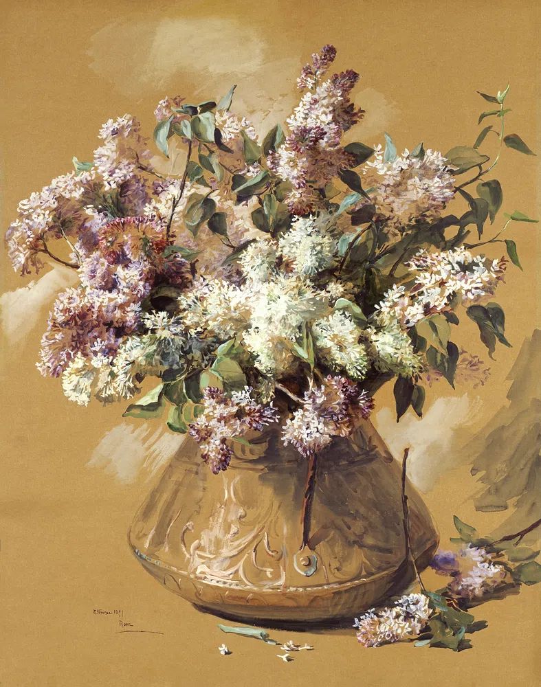 Lilac Bouquet — Fine Art Print. poster detail