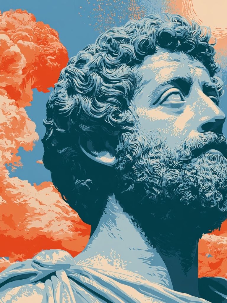 Classical Bust Pop Art Poster. poster — fine-art art