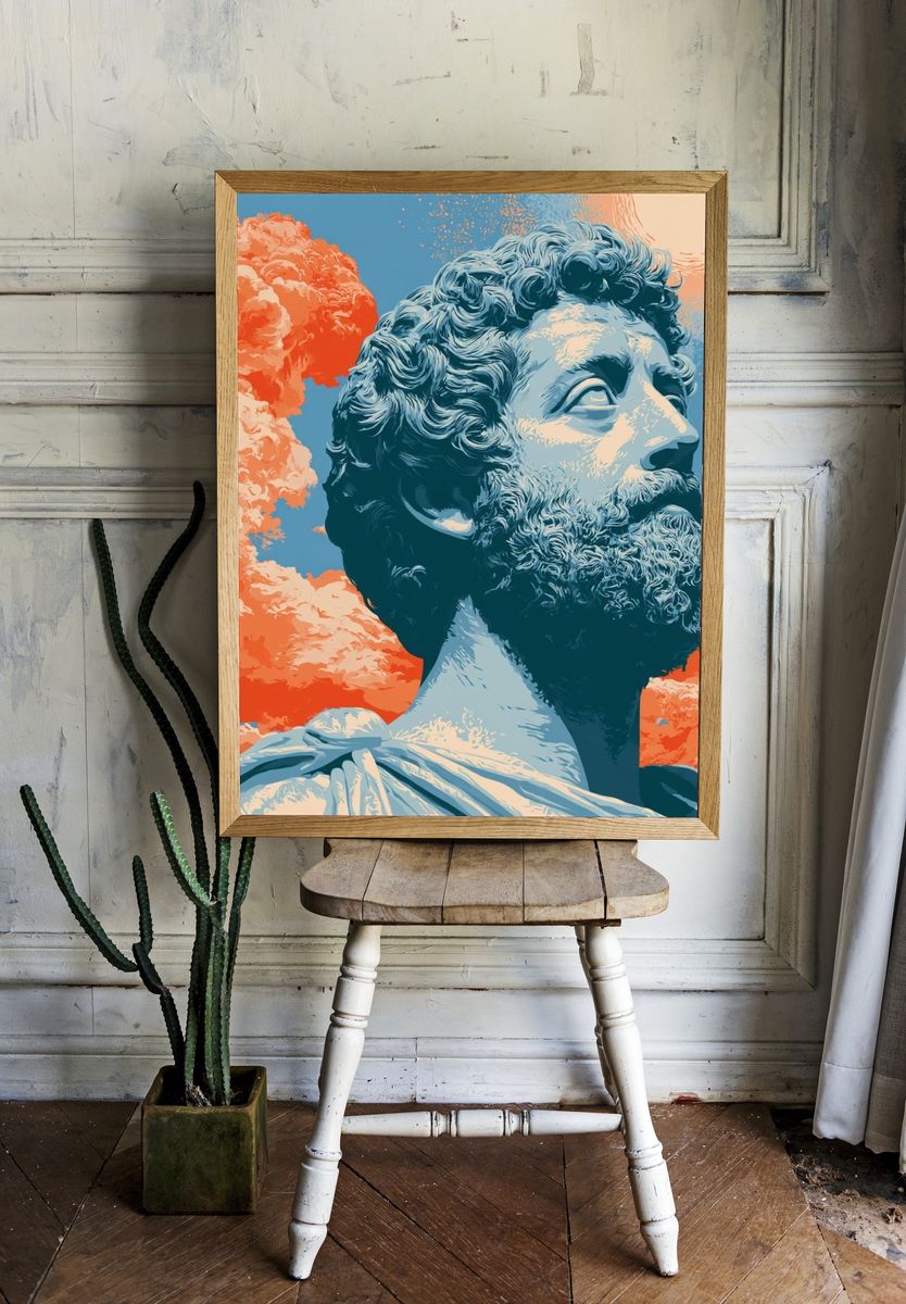 Classical Bust Pop Art Poster. room preview