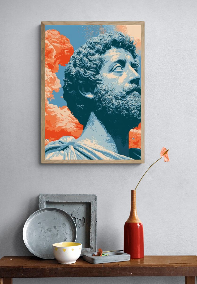 Classical Bust Pop Art Poster. — room view 3