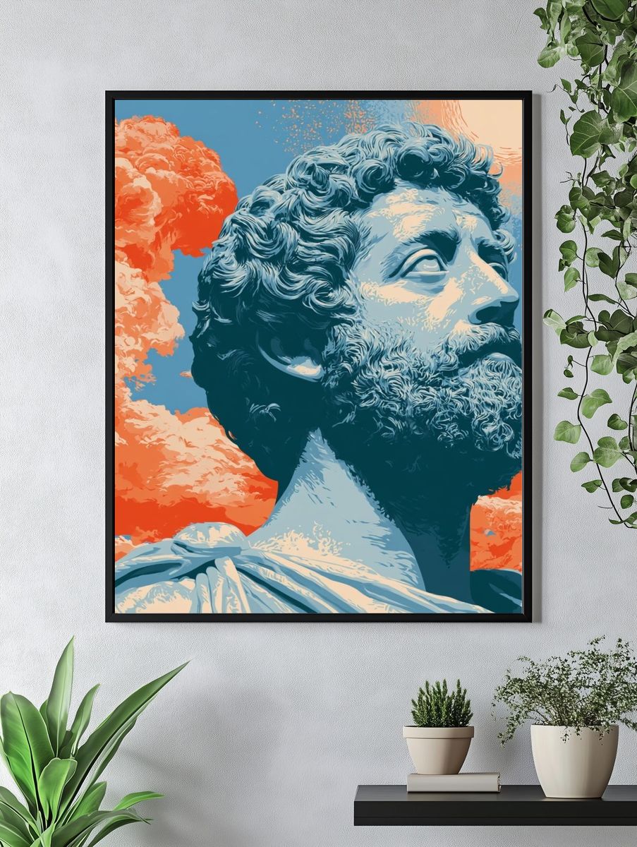 Classical Bust Pop Art Poster. — room view 4