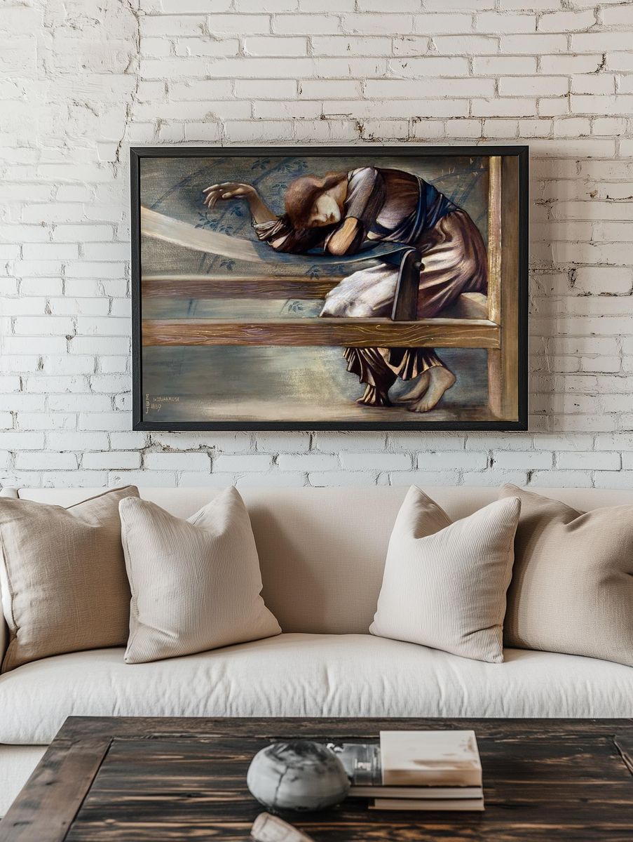 Sleeping Woman — Fine Art Print. — room view 1