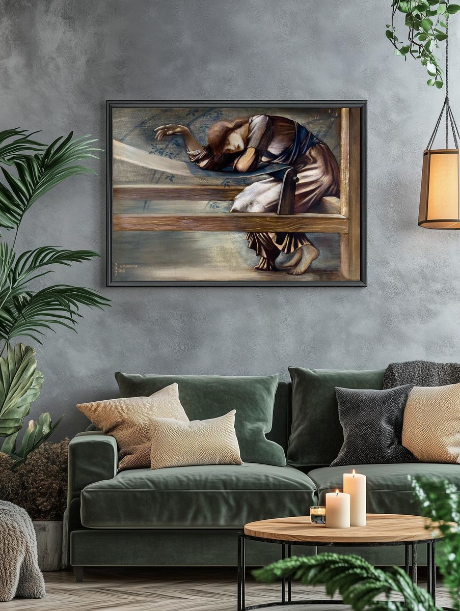 Sleeping Woman — Fine Art Print. — room view 4