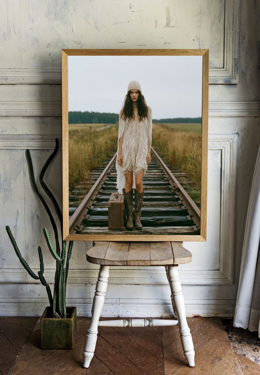 Railway Fashion Portrait Poster. — room view 1