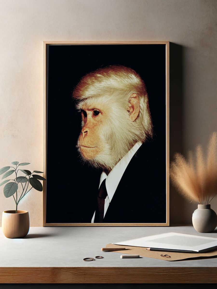 Monkey in Suit — Funny Print. — room view 2