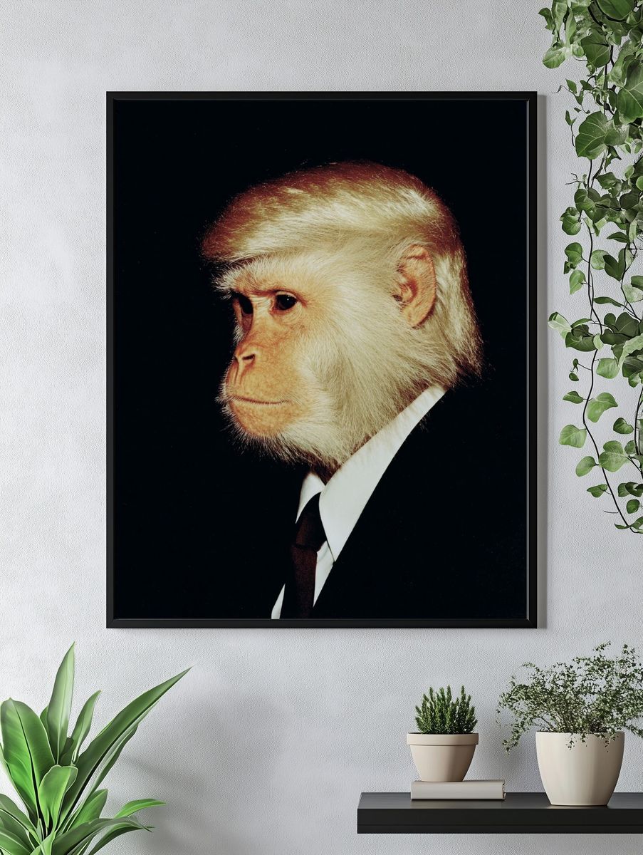 Monkey in Suit — Funny Print. — room view 4