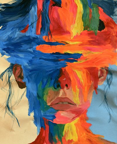 Colorful Face Portrait Poster. poster