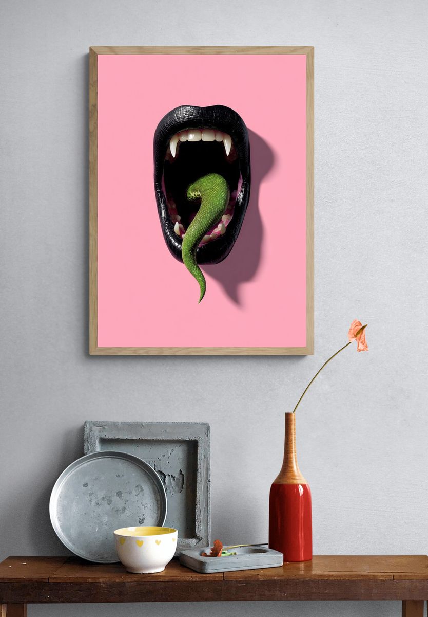 Venom Tongue Pop-Art Poster. — room view 3