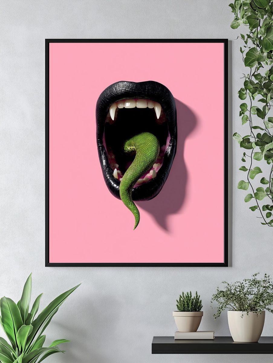 Venom Tongue Pop-Art Poster. — room view 4