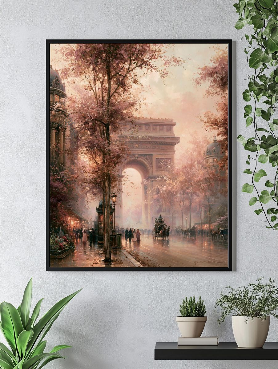 Paris Arc de Triomphe Blossom Print. — room view 4