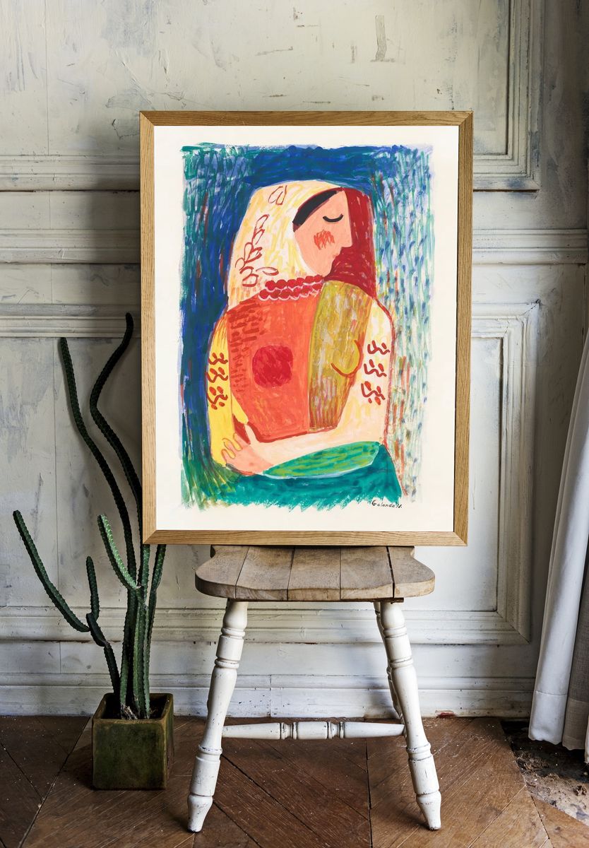 Abstract Woman Portrait — Fine Art Print. — room view 1