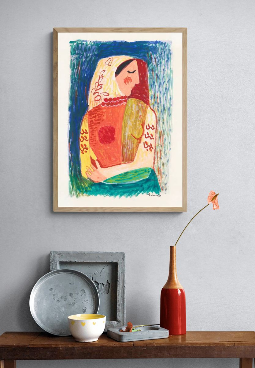 Abstract Woman Portrait — Fine Art Print. — room view 3