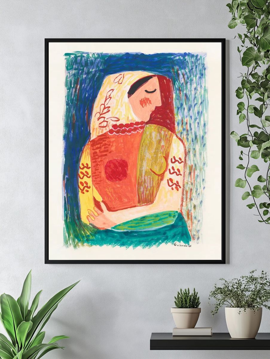 Abstract Woman Portrait — Fine Art Print. — room view 4