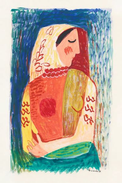 Abstract Woman Portrait — Fine Art Print. poster