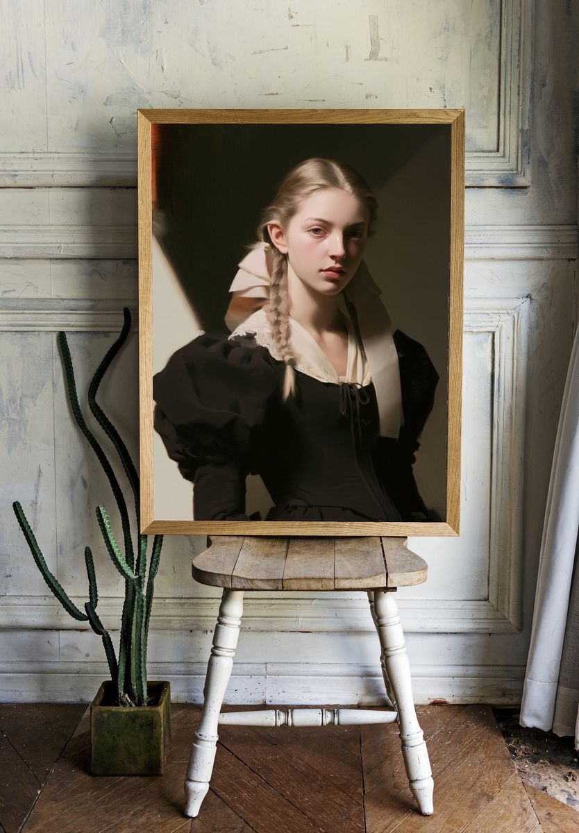 Portrait of a Young Woman Fine-Art Print. room preview