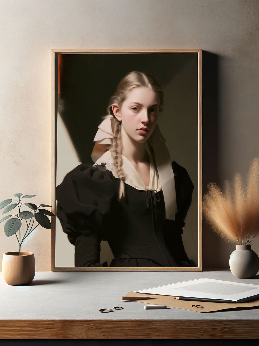 Portrait of a Young Woman Fine-Art Print. — room view 2