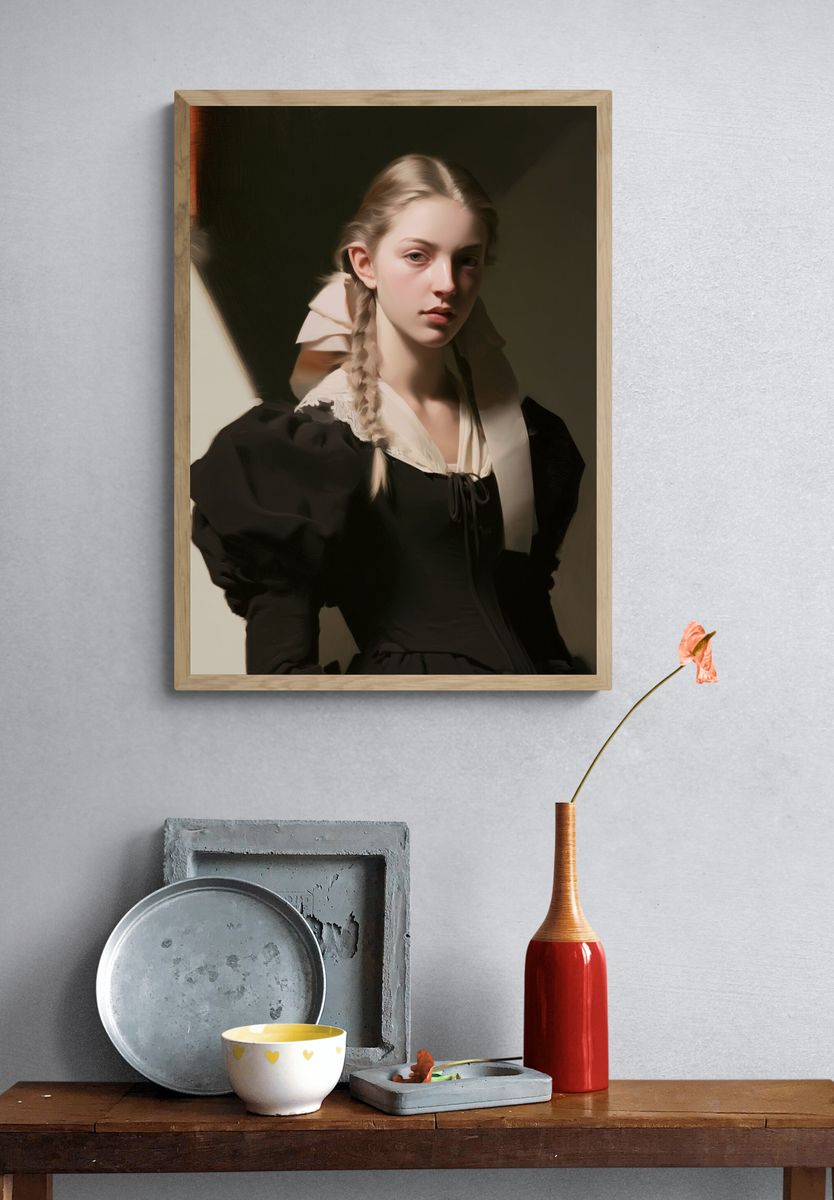Portrait of a Young Woman Fine-Art Print. — room view 3
