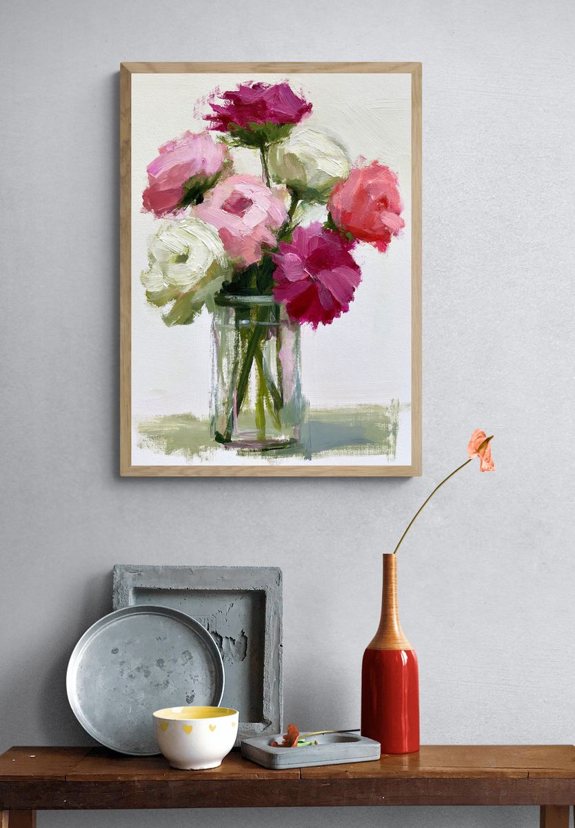 Loose Floral Bouquet Fine-Art Print. — room view 3