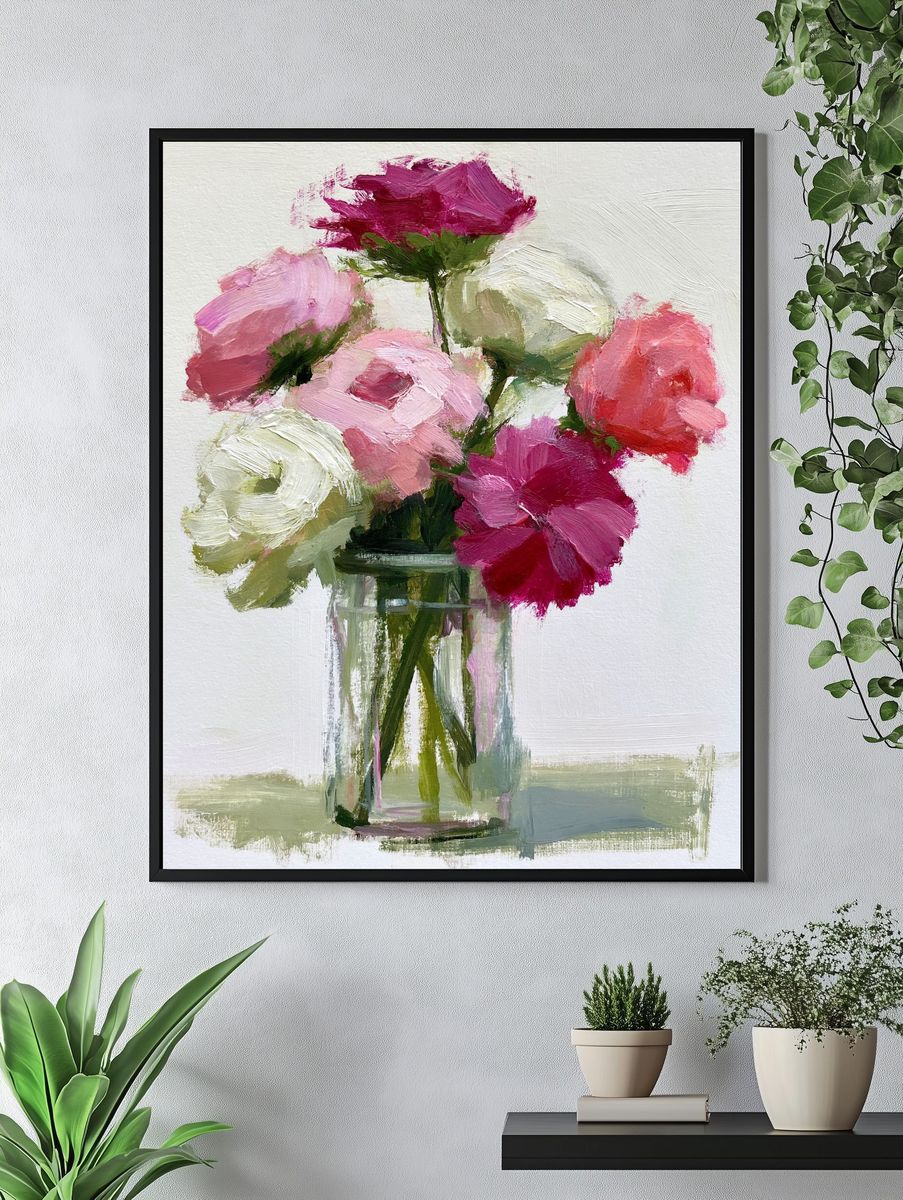 Loose Floral Bouquet Fine-Art Print. — room view 4