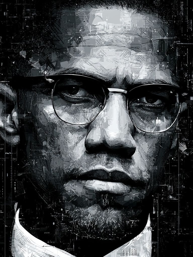 Black and White Portrait Poster. poster detail