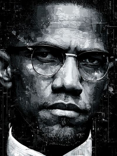Black and White Portrait Poster. poster