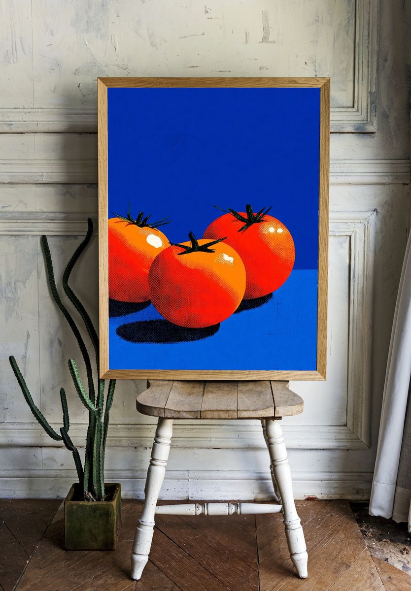 Pop Art Tomatoes Poster. — room view 1