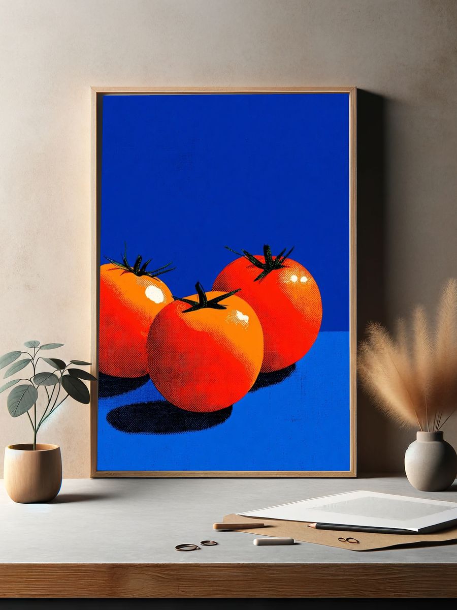 Pop Art Tomatoes Poster. — room view 2
