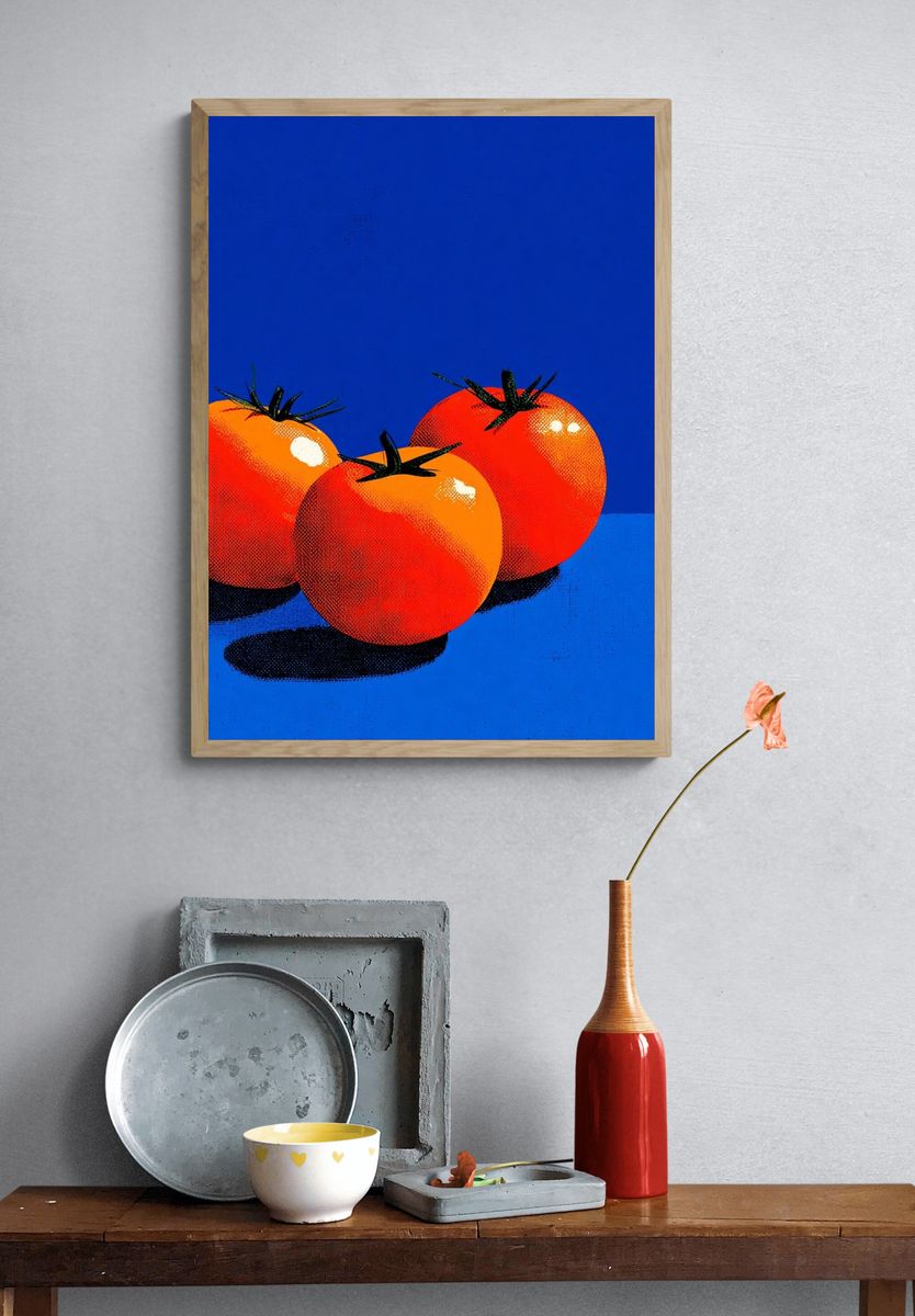 Pop Art Tomatoes Poster. — room view 3