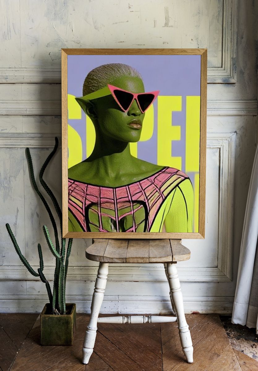 Superhero Pop-Art Poster. room preview
