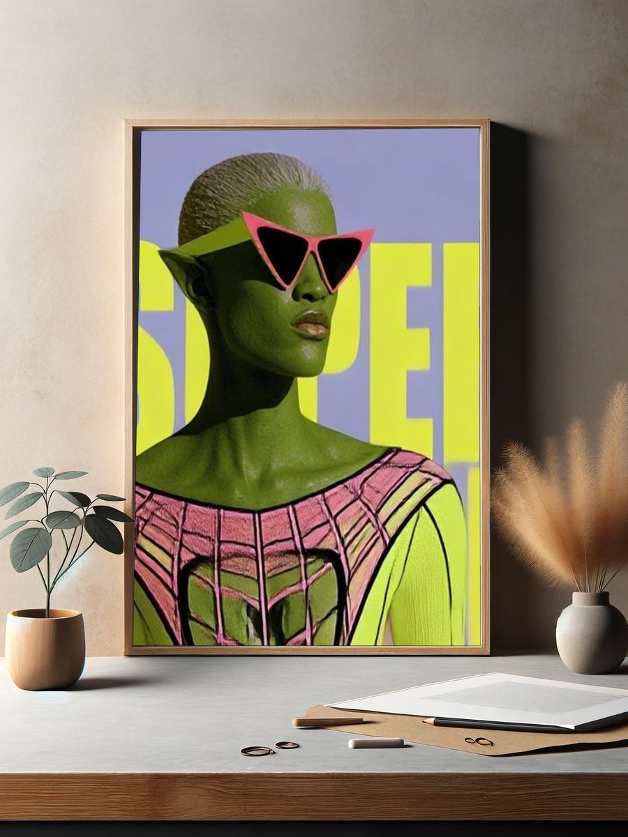 Superhero Pop-Art Poster. — room view 2