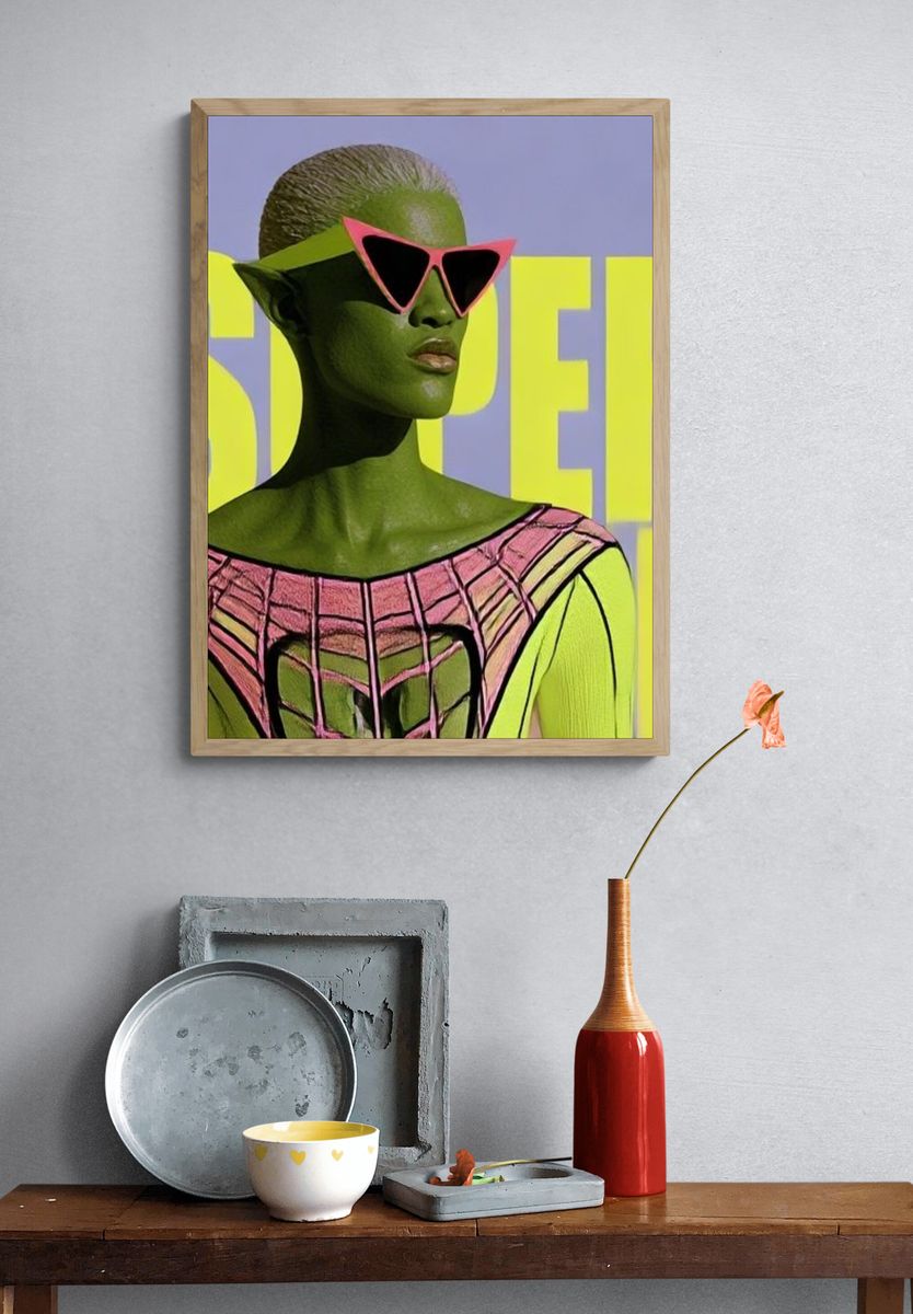 Superhero Pop-Art Poster. — room view 3