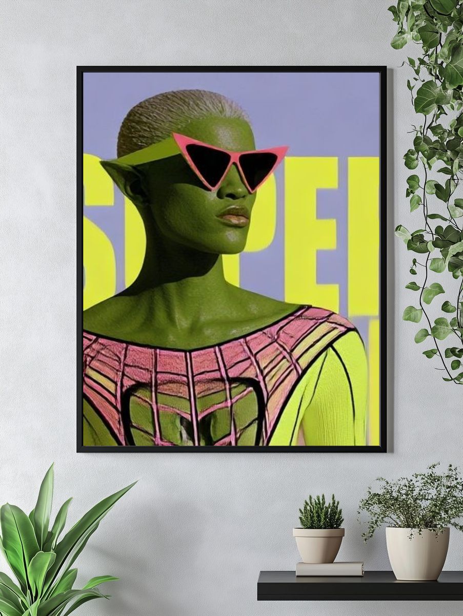 Superhero Pop-Art Poster. — room view 4