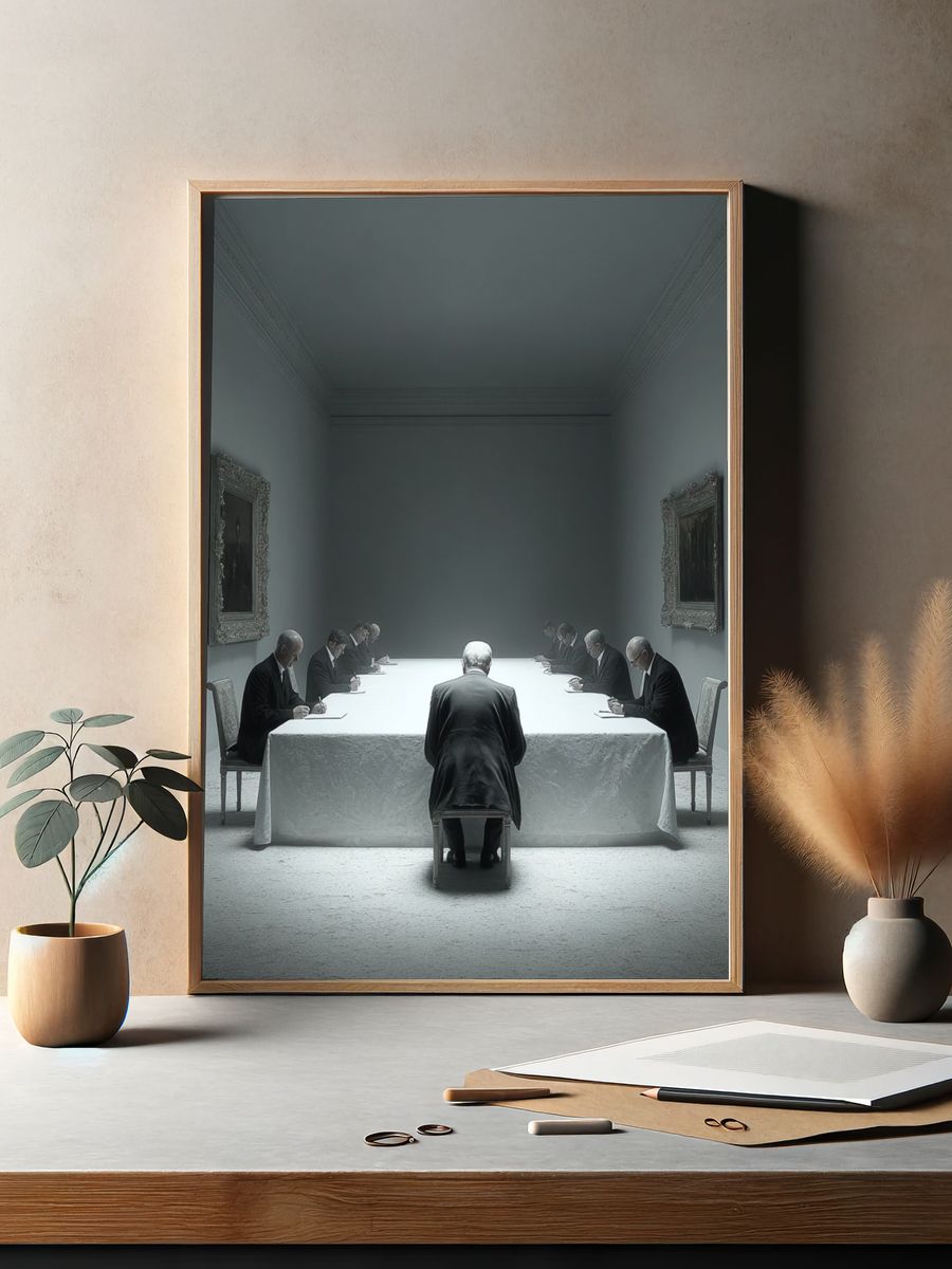 Silent Meeting — Fine Art Print. — room view 2
