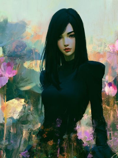 Dreamy Floral Portrait Print.