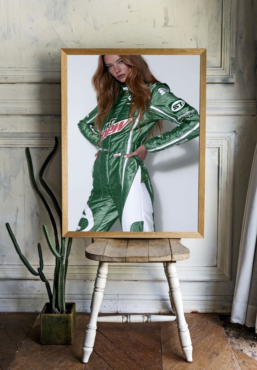 Racing Fashion Portrait Poster. room preview