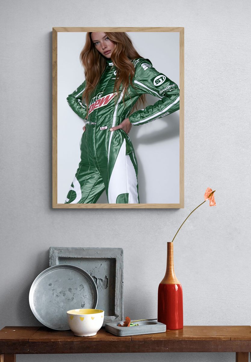 Racing Fashion Portrait Poster. — room view 3